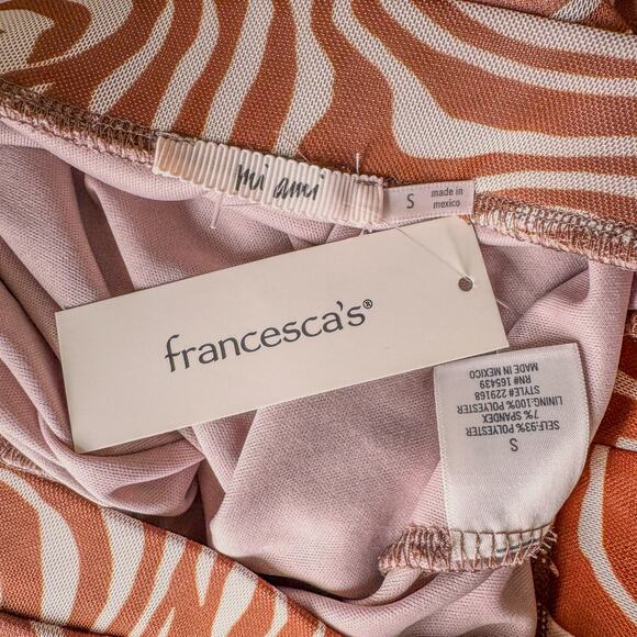 NWT-Miami of Francesca's, Robbie Animal Mesh Midi Skirt, Women's Size Small - Picture 7 of 9